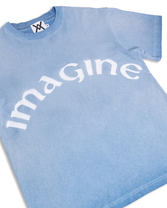 Imagine — Blue Haze Oil Wash Oversized Tee