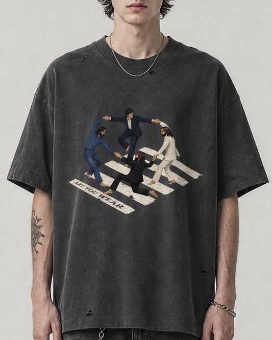 Crosswalk Dance Vintage Distressed Boxy Tee