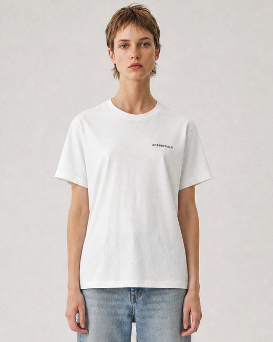 Artsentials Unisex Sueded Tee - White