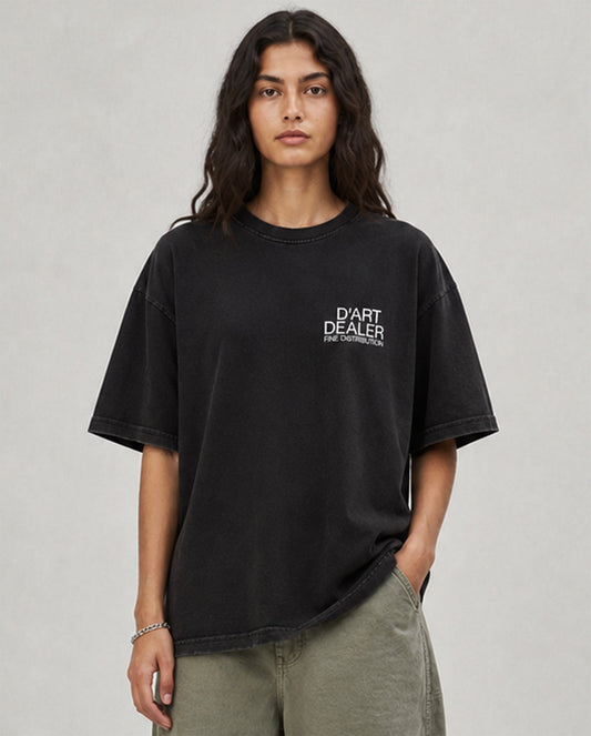 D’Art Dealer Vintage Boxy Tee — Black