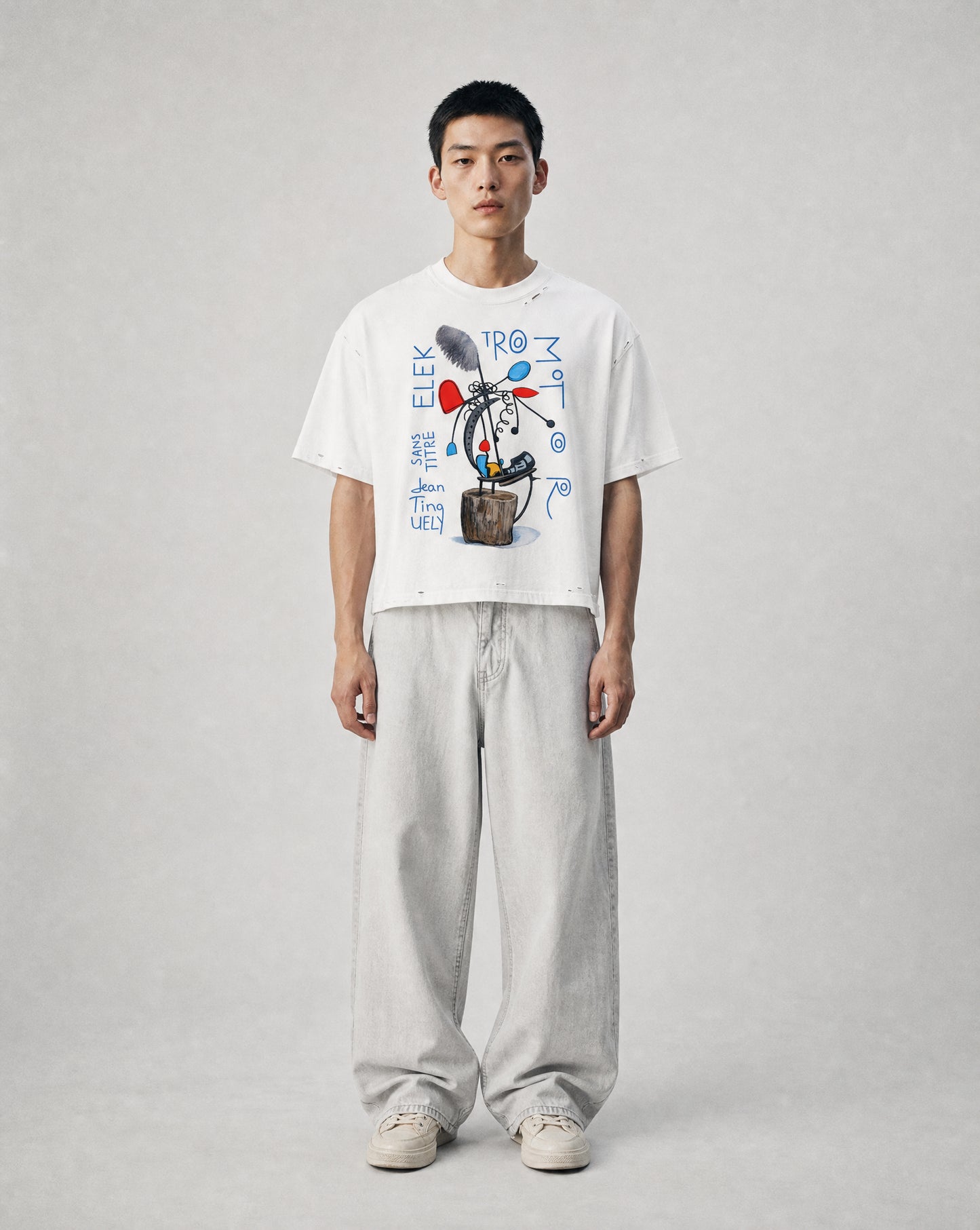 Elektromotor Frayed Boxy Unisex Tee