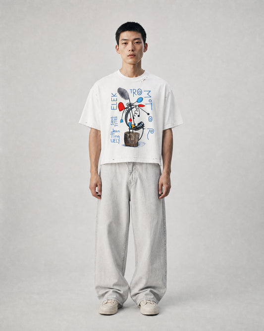 Elektromotor Frayed Boxy Unisex Tee