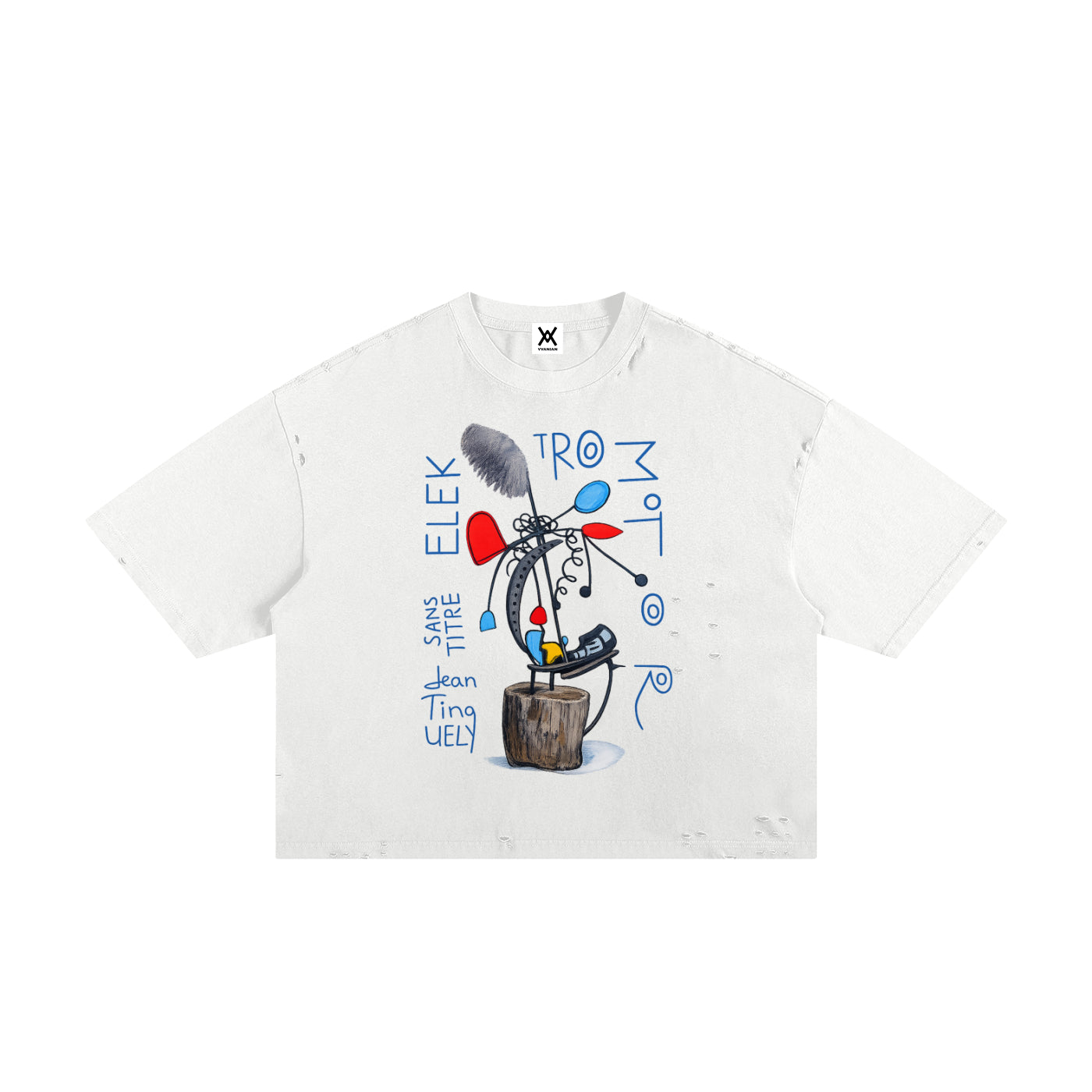 Elektromotor Frayed Boxy Unisex Tee