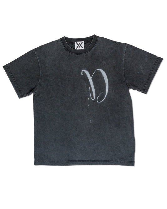 D for Dreams — Vintage Black Oversized Box Tee
