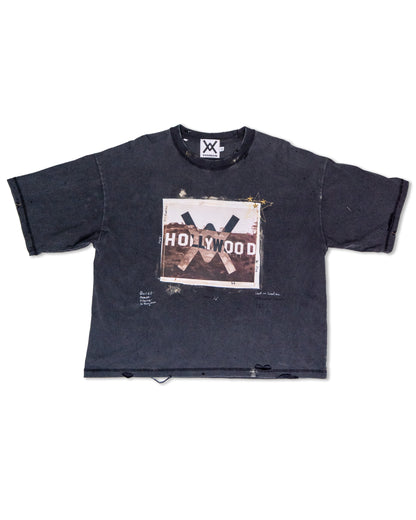 HOLLYWOOD One-of-One Handmade Distressed Tee