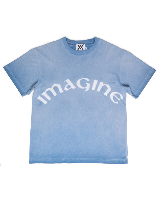 Imagine — Blue Haze Oil Wash Oversized Tee