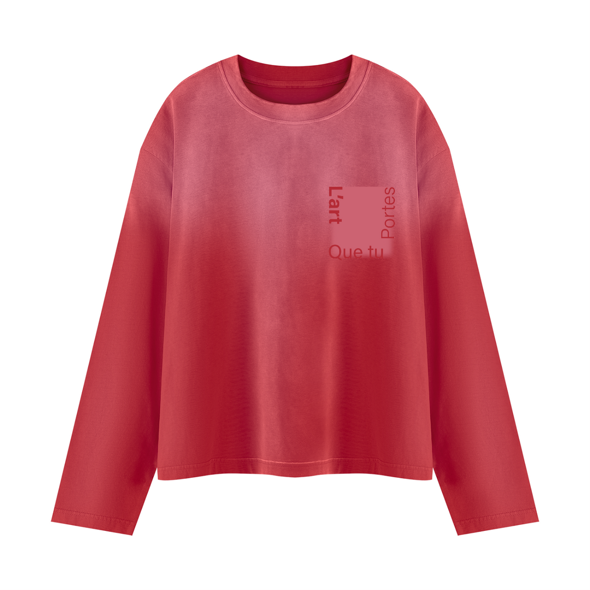 L’ART que tu Portes Unisex Sunfade Boxy Long Sleeve T-Shirt