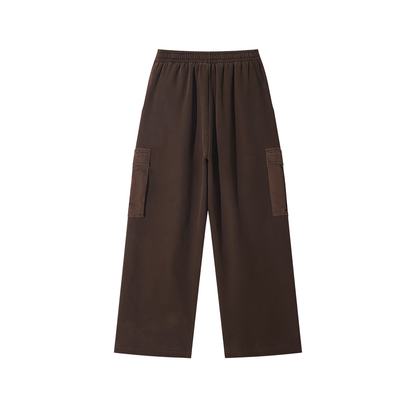 F’ART Unisex Sunfaded Washed Fleece Cargo Pants