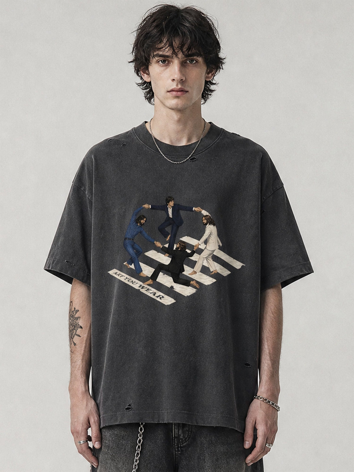 Crosswalk Dance Vintage Distressed Boxy Tee