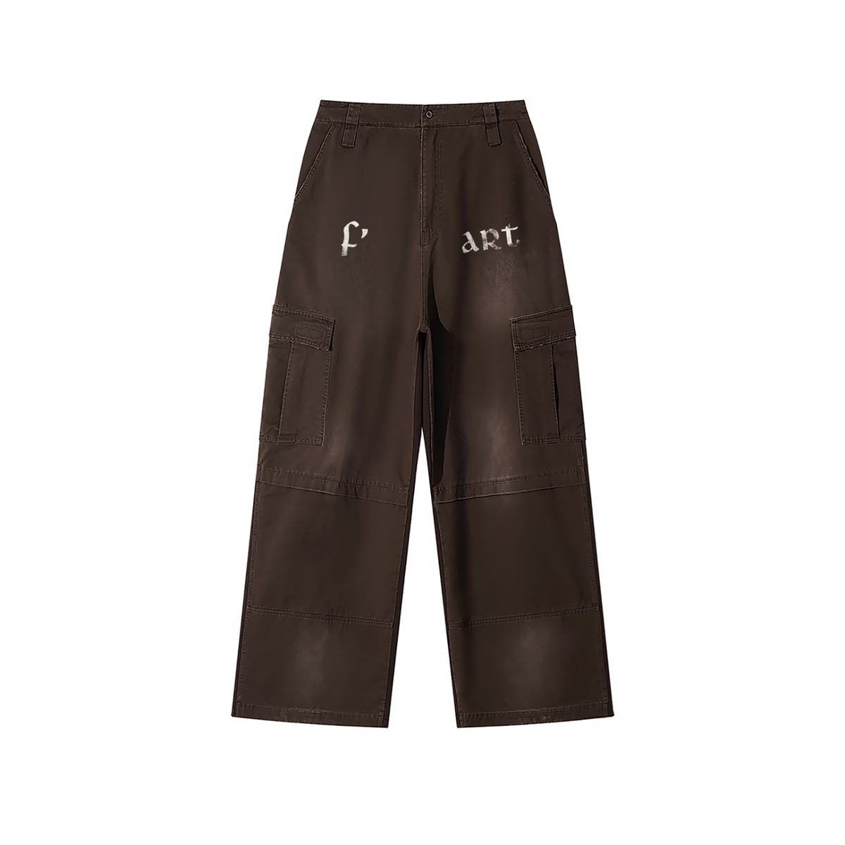 F’ART Unisex Sunfaded Washed Fleece Cargo Pants