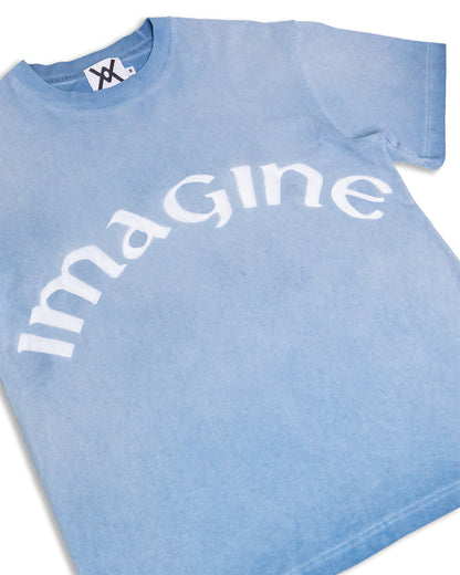 Imagine — Blue Haze Oil Wash Oversized Tee