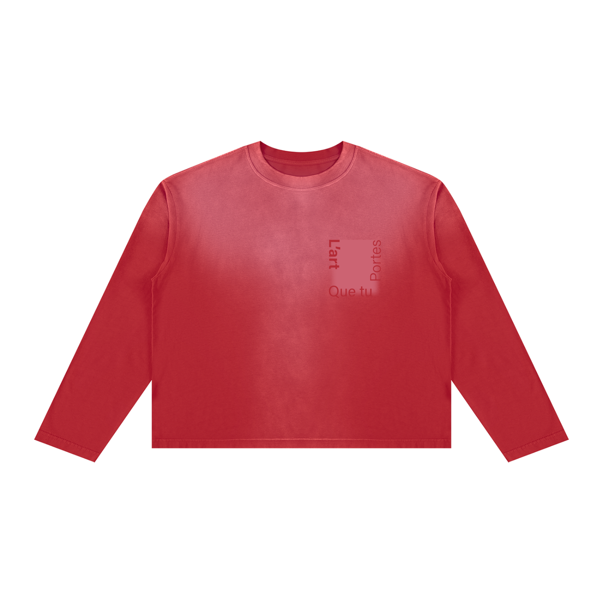 L’ART que tu Portes Unisex Sunfade Boxy Long Sleeve T-Shirt