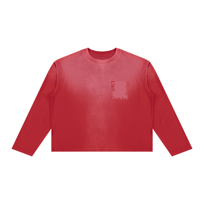L’ART que tu Portes Unisex Sunfade Boxy Long Sleeve T-Shirt