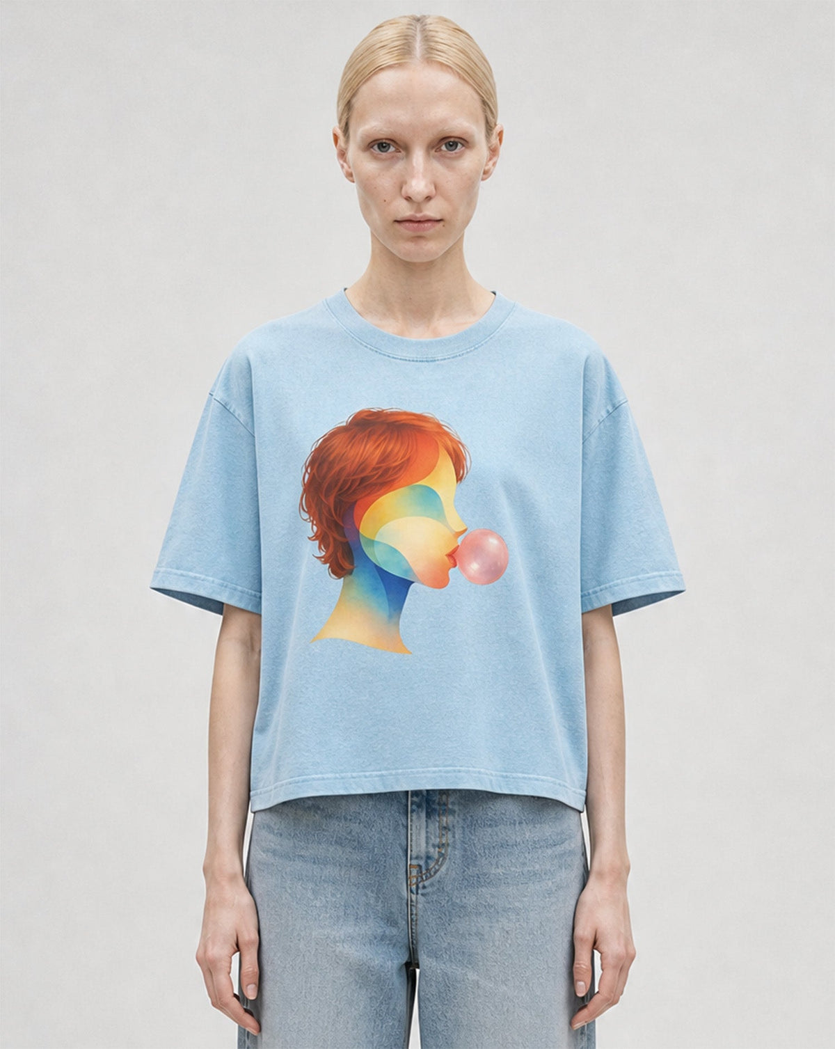 Bubble Theory Mineral Boxy Unisex Tee