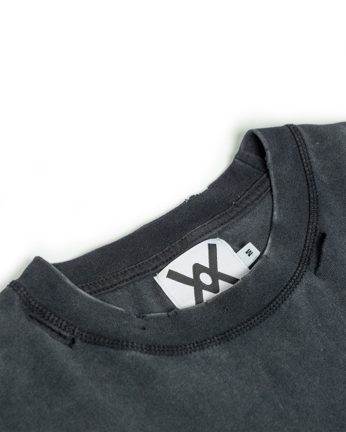 VV Beaded Logo — Vintage Black Drop Crop Tee