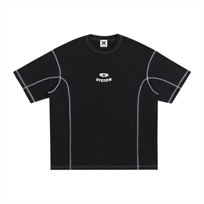 Structure Streetwear Contrast Stitch Oversized Tee