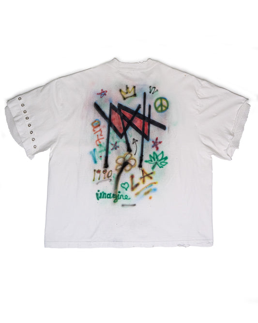 VV Graffiti One-of-One Hand-Painted Distressed Tee