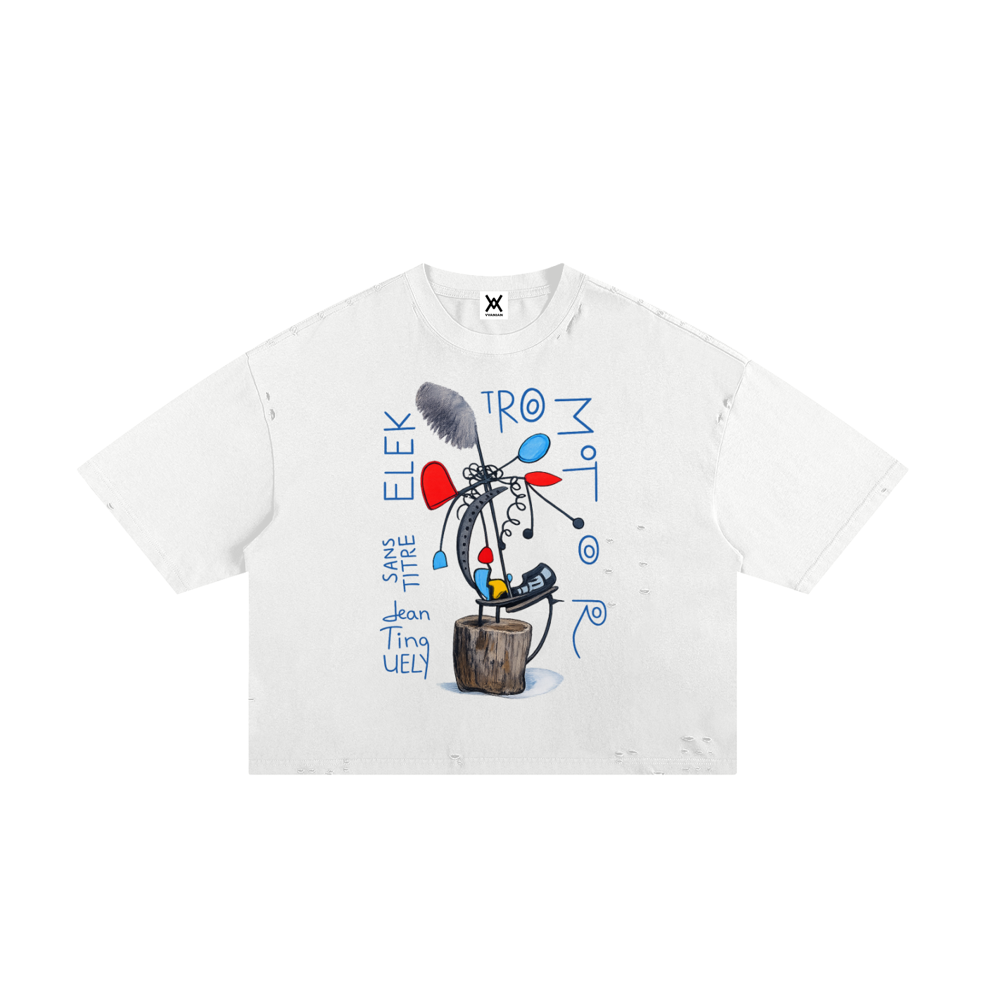 Elektromotor Frayed Boxy Unisex Tee