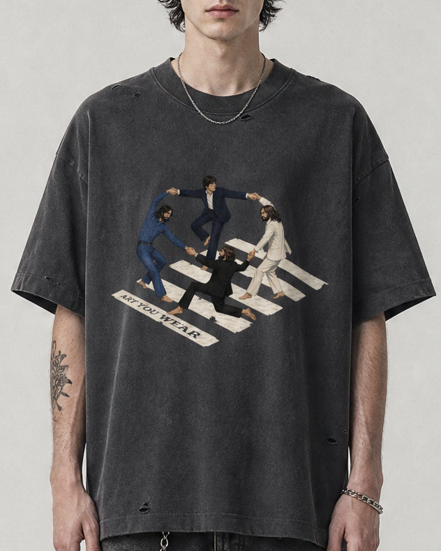 Crosswalk Dance Vintage Distressed Boxy Tee