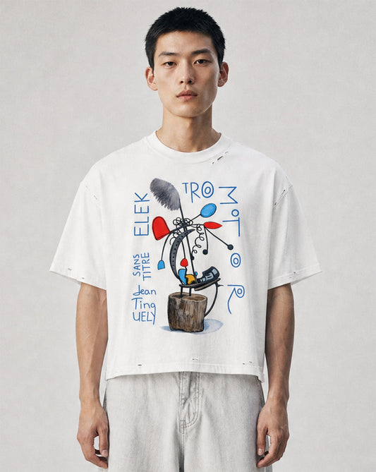 Elektromotor Frayed Boxy Unisex Tee