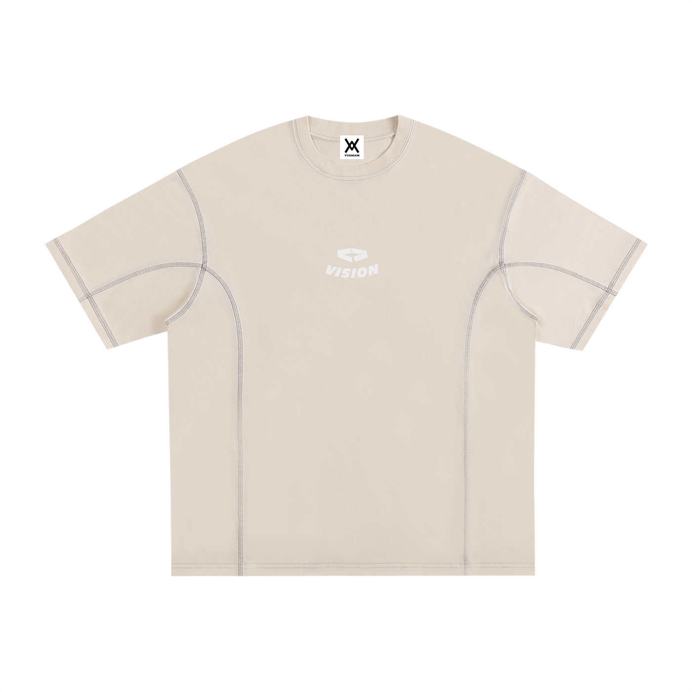 Structure Streetwear Contrast Stitch Oversized Tee