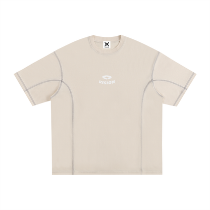 Structure Streetwear Contrast Stitch Oversized Tee
