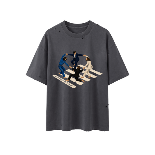 Crosswalk Dance Vintage Distressed Boxy Tee