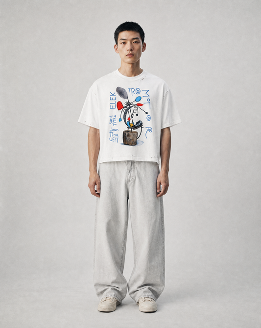 Elektromotor Frayed Boxy Unisex Tee