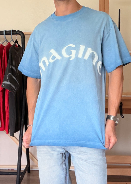 Imagine — Blue Haze Oil Wash Oversized Tee