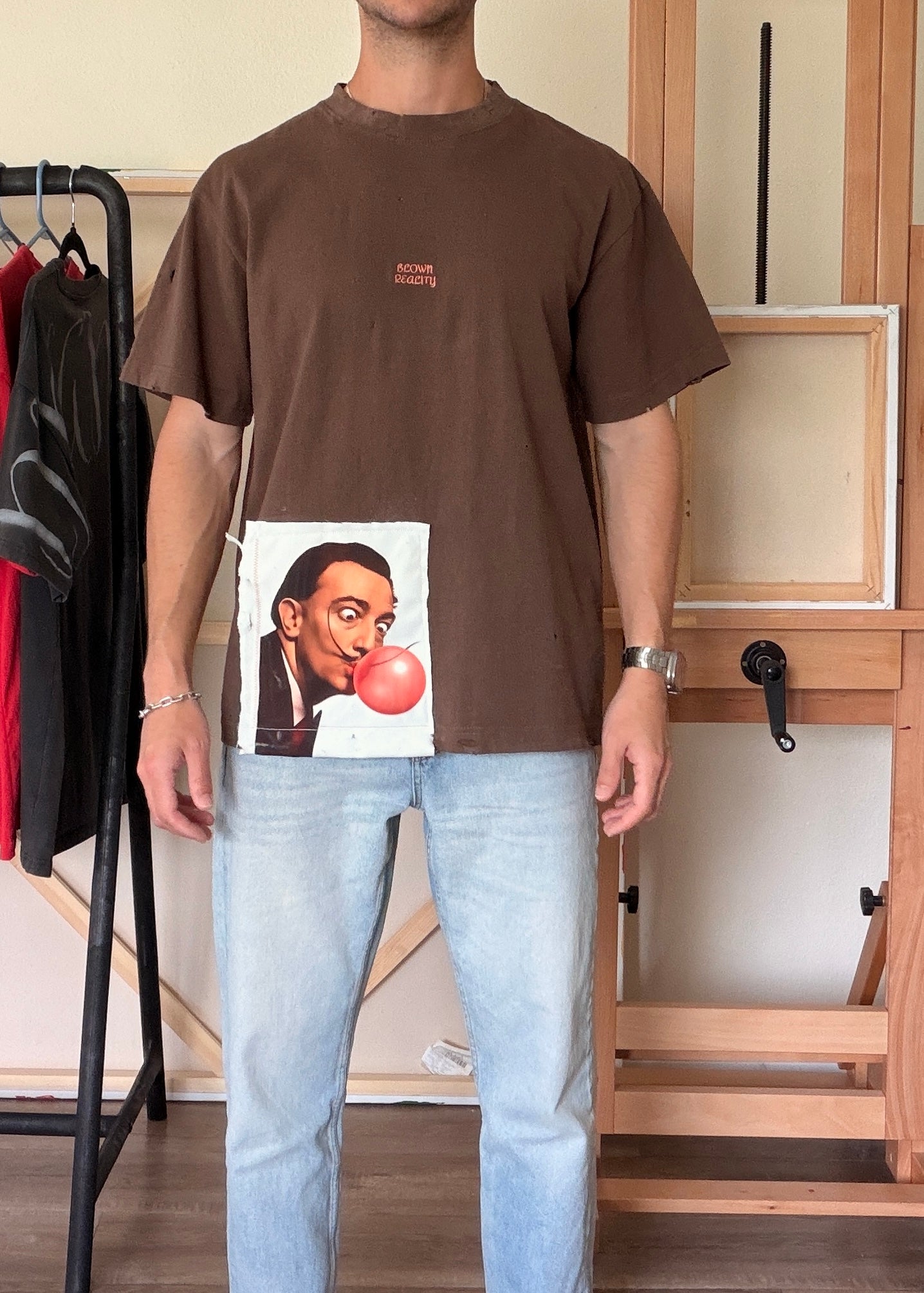 Blown Reality — Chocolate Oversized Box Tee