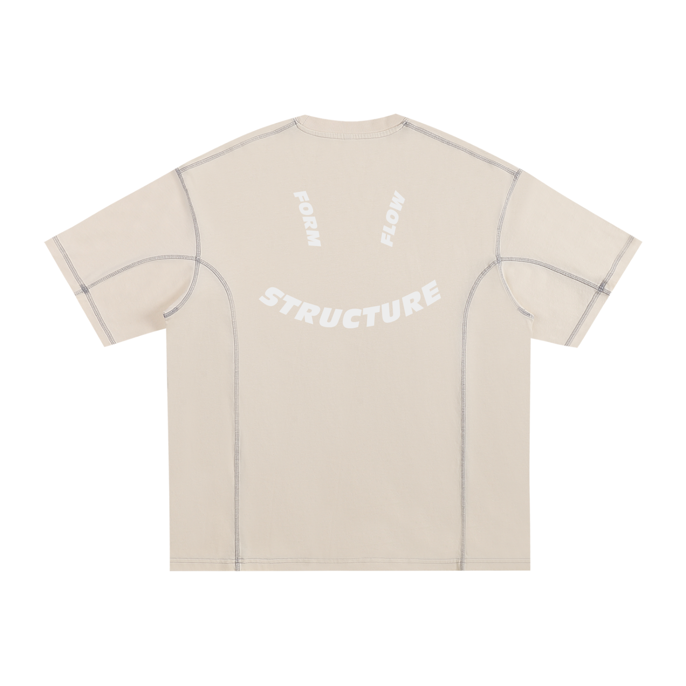 Structure Streetwear Contrast Stitch Oversized Tee