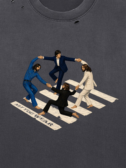 Crosswalk Dance Vintage Distressed Boxy Tee