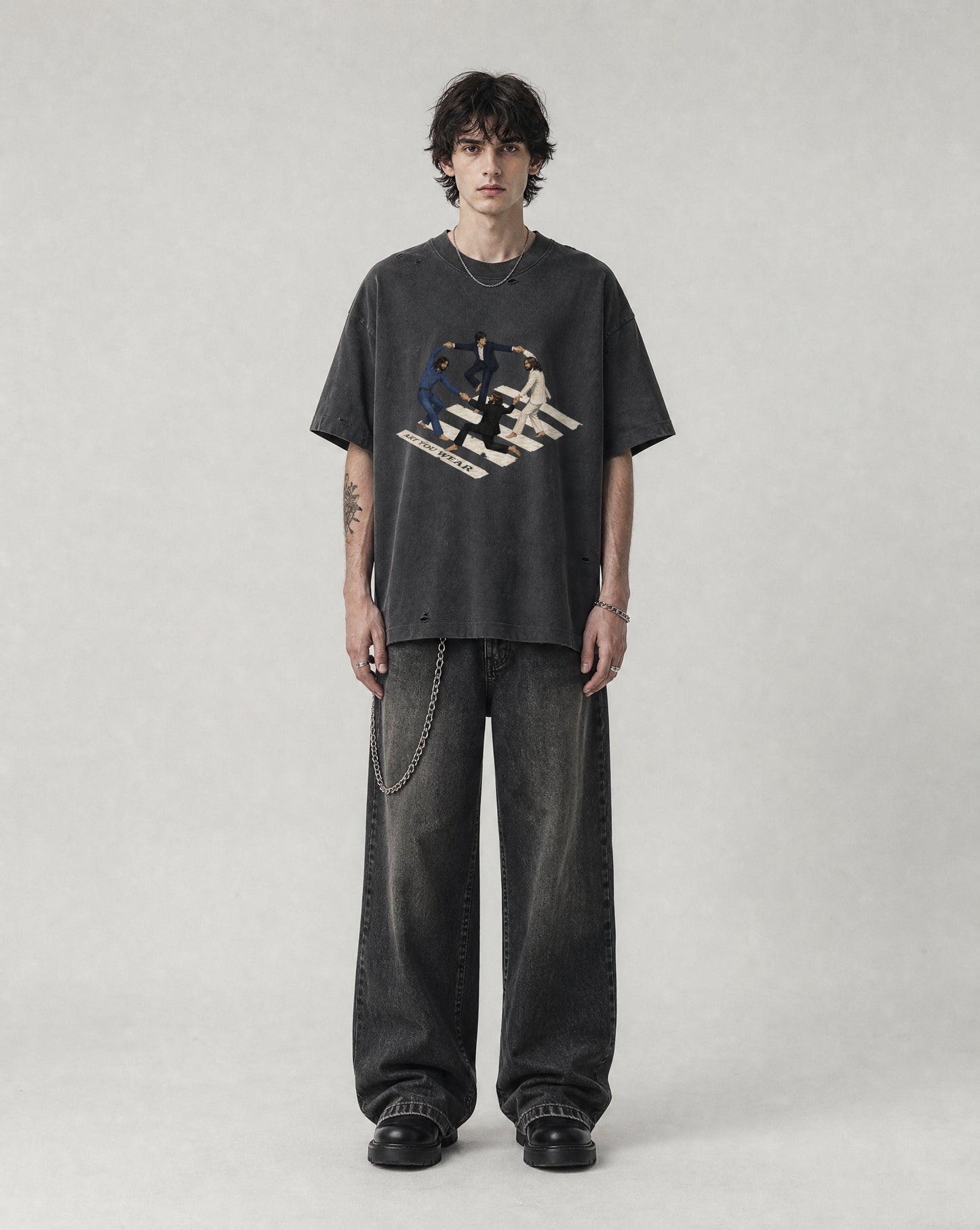 Crosswalk Dance Vintage Distressed Boxy Tee
