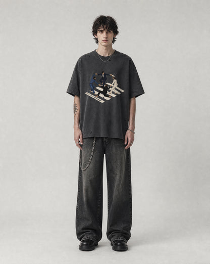 Crosswalk Dance Vintage Distressed Boxy Tee