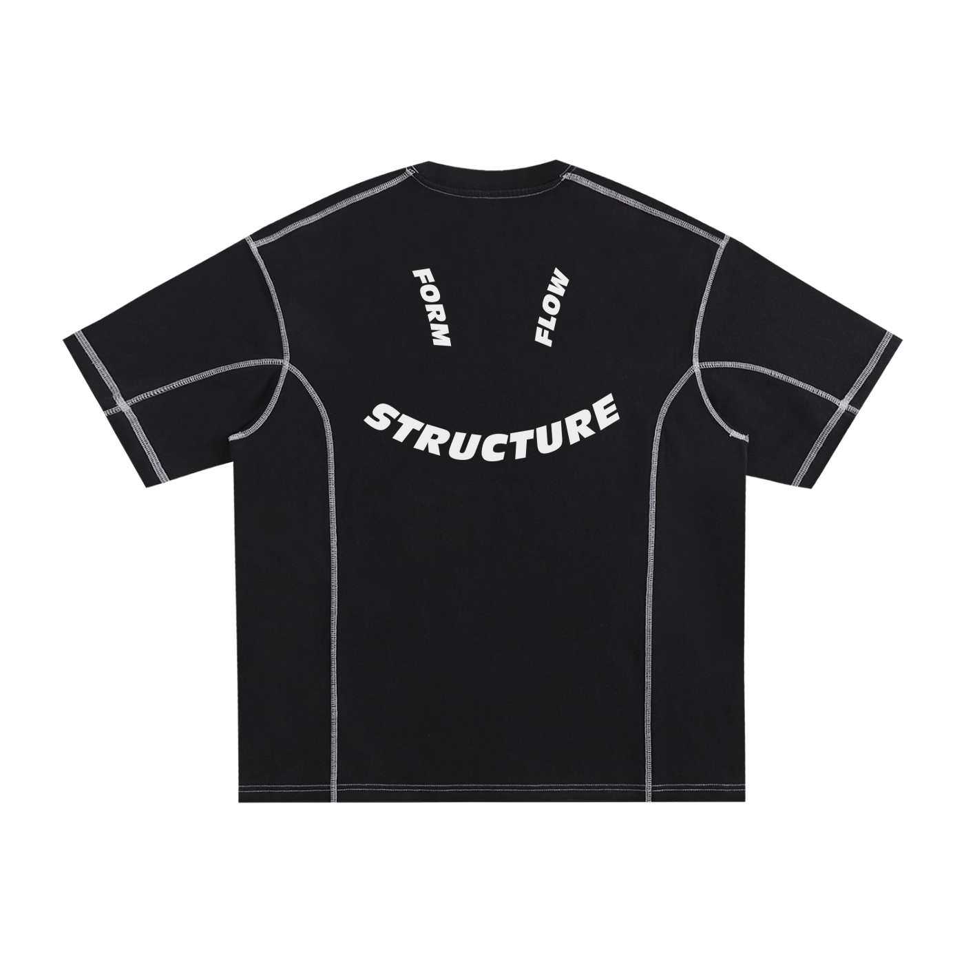 Structure Streetwear Contrast Stitch Oversized Tee