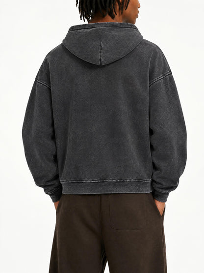 F'ART Zip-Through Boxy Fleece Hoodie