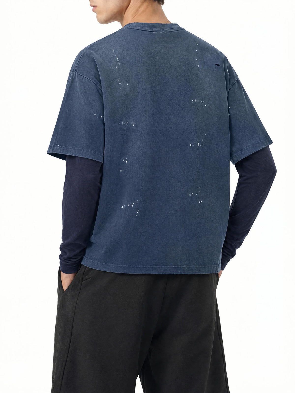 Art You Wear Unisex Vintage Wash Distressed Layer T-Shirt