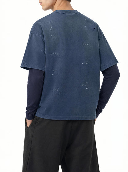 Art You Wear Unisex Vintage Wash Distressed Layer T-Shirt